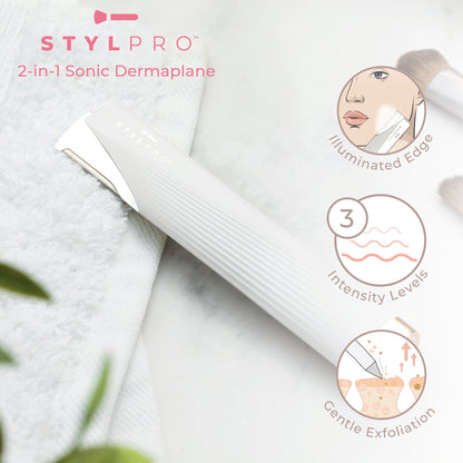 2-in-1 Light Up Sonic Dermaplane & Trimmer